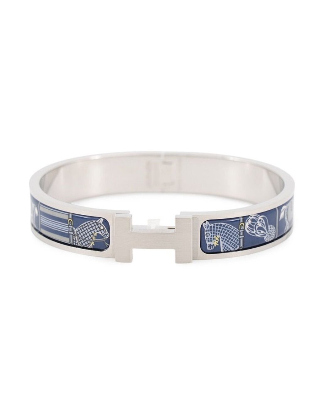 Hermes Bracelet Clic HH Horsewear Blue